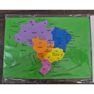 Mapa do Brasil Quebra-cabeça em EVA